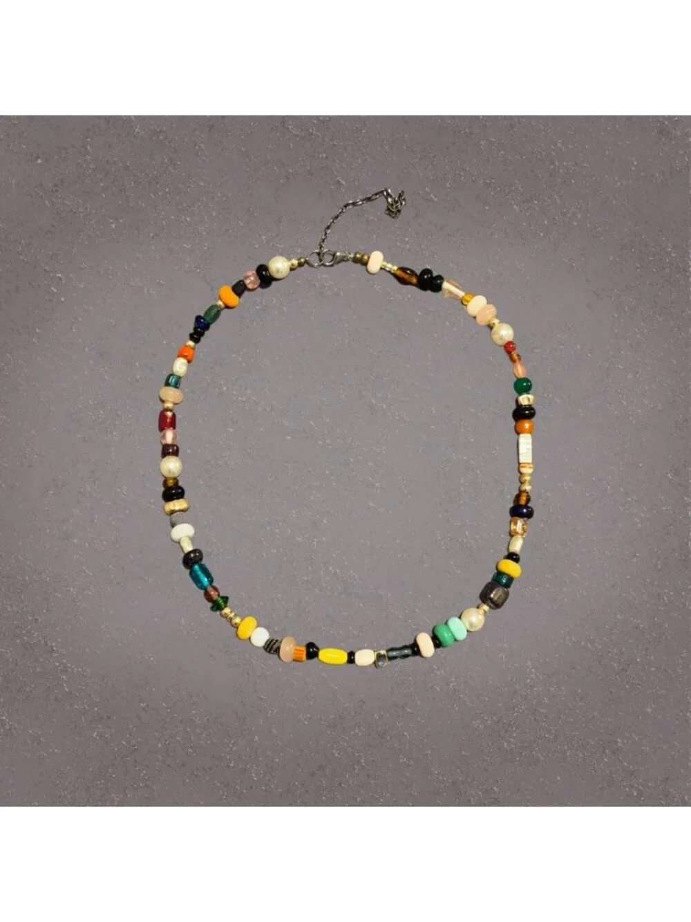 Handmade Multicolor Mixed Bead Necklace